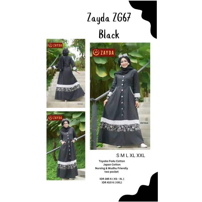 ZAYDA ZG67 BLACK GAMIS