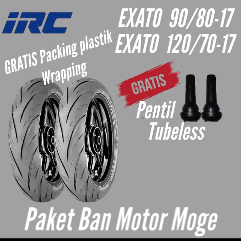 Paket Ban Motor Honda Supra GTR150 MX King IRC EXATO  90/80 Ring17 120/70 Ring17 Tubeless