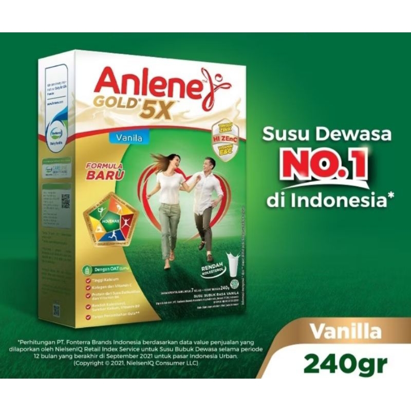 

Anlene gold 5x rasa vanilla 240g