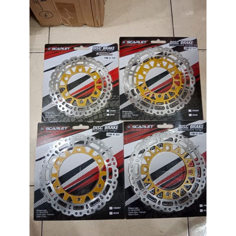 PIRINGAN CAKRAM BELAKANG KLX/CRF UK KLX 220MM DT/190MM/CRF 220MM STANDAR VARIASI  SCARLET RACING