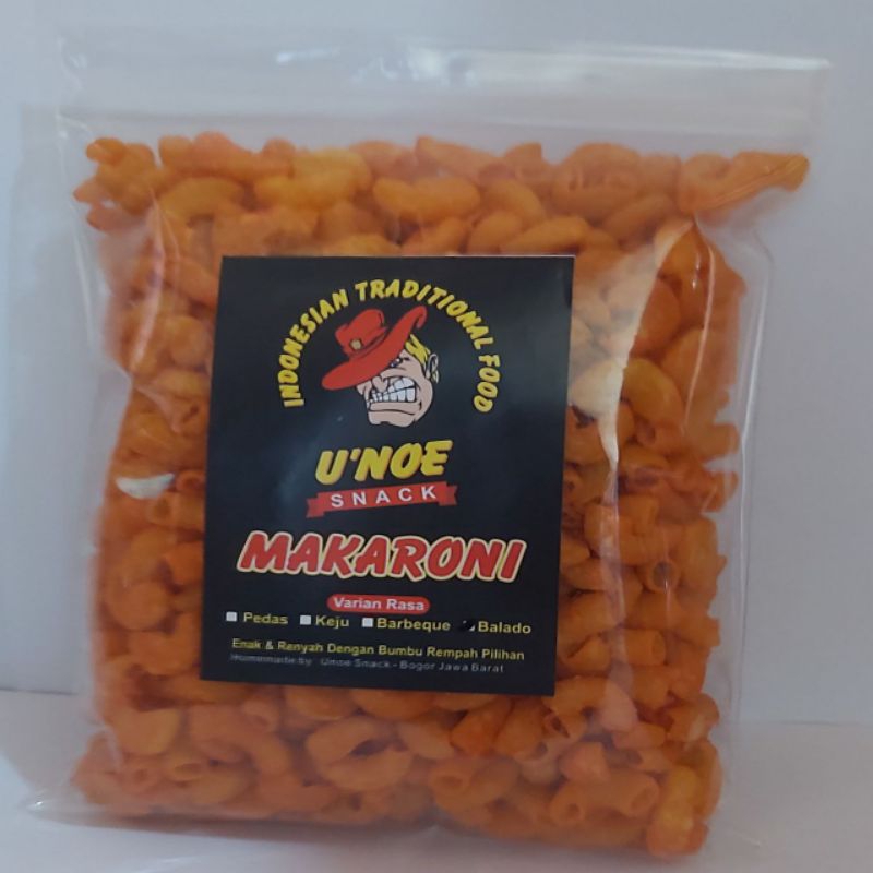 

Makaroni bantet 200gr, Makaroni Pedas, Makaroni Asin Gurih, Makaroni Balado, Camilan Viral, Snack