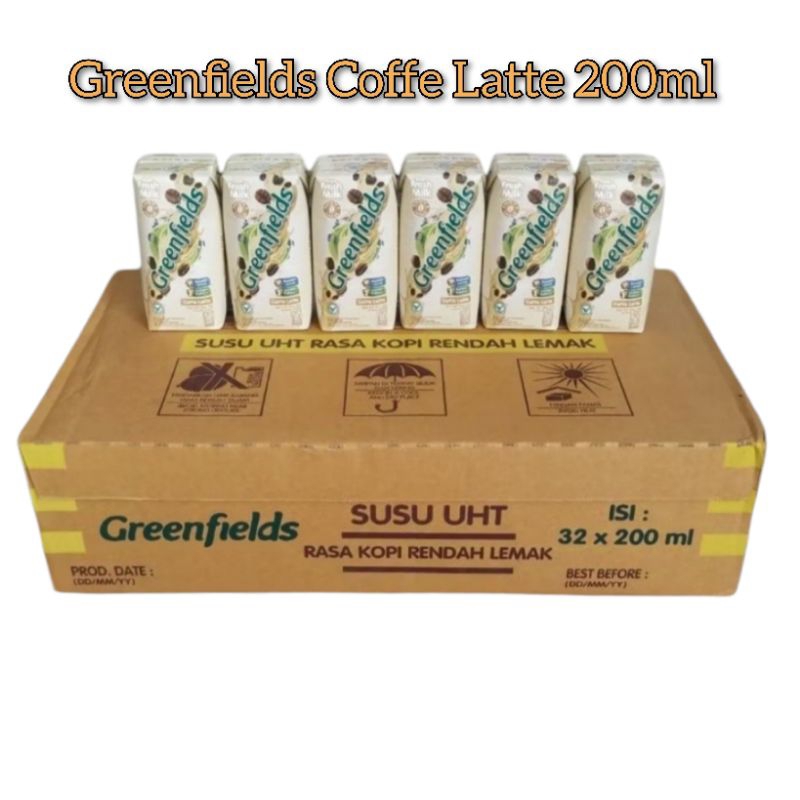 

SUSU GREENFIELDS RASA CHOCOLATE,FULL CREAM,COFFE LATTE 1 KARTON ISI 32 PCS 200 Ml
