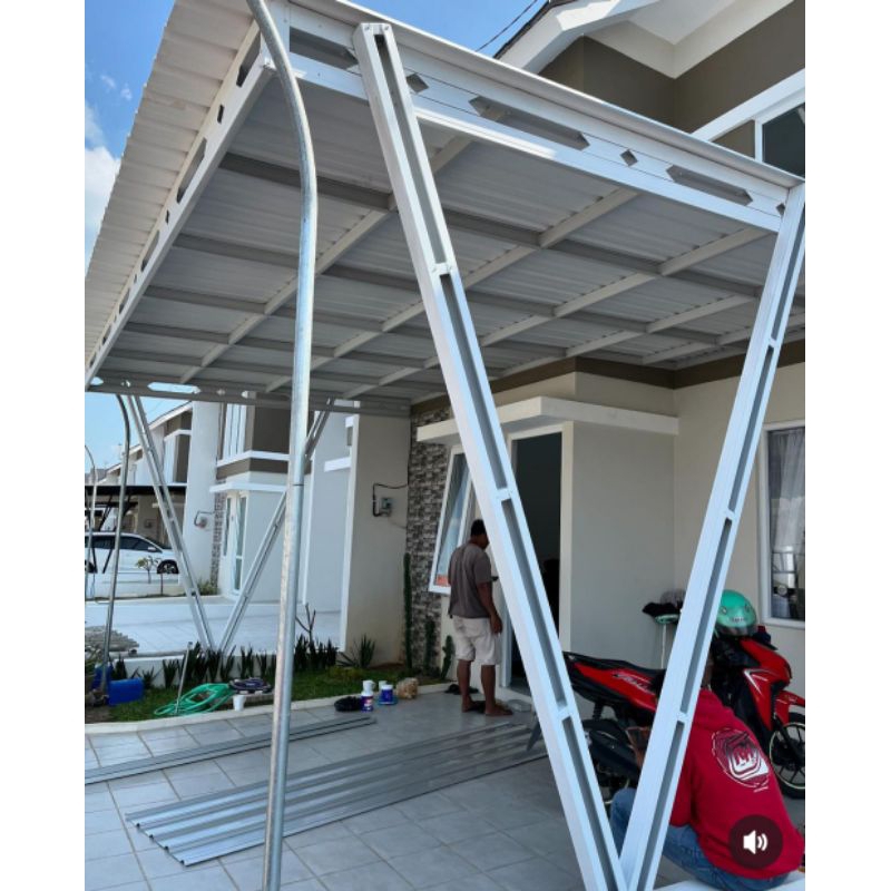 kanopi baja ringan atap spandek