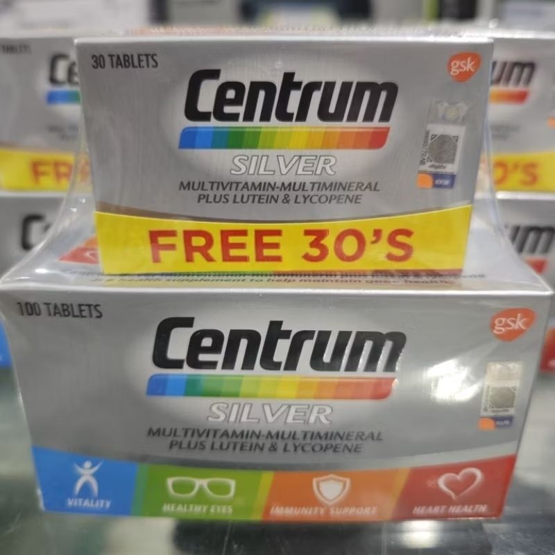 Centrum Silver Multivitamin value pack isi 100+30 (130tablet)/ 30tablet / Centrum silver 50 multivit