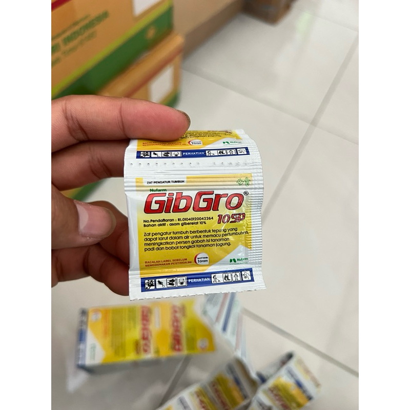Gibro 10 SP 1gr ZAT PENGATUR TUMBUH PADI DAN JAGUNG1 SACHET | ORIGINAL 