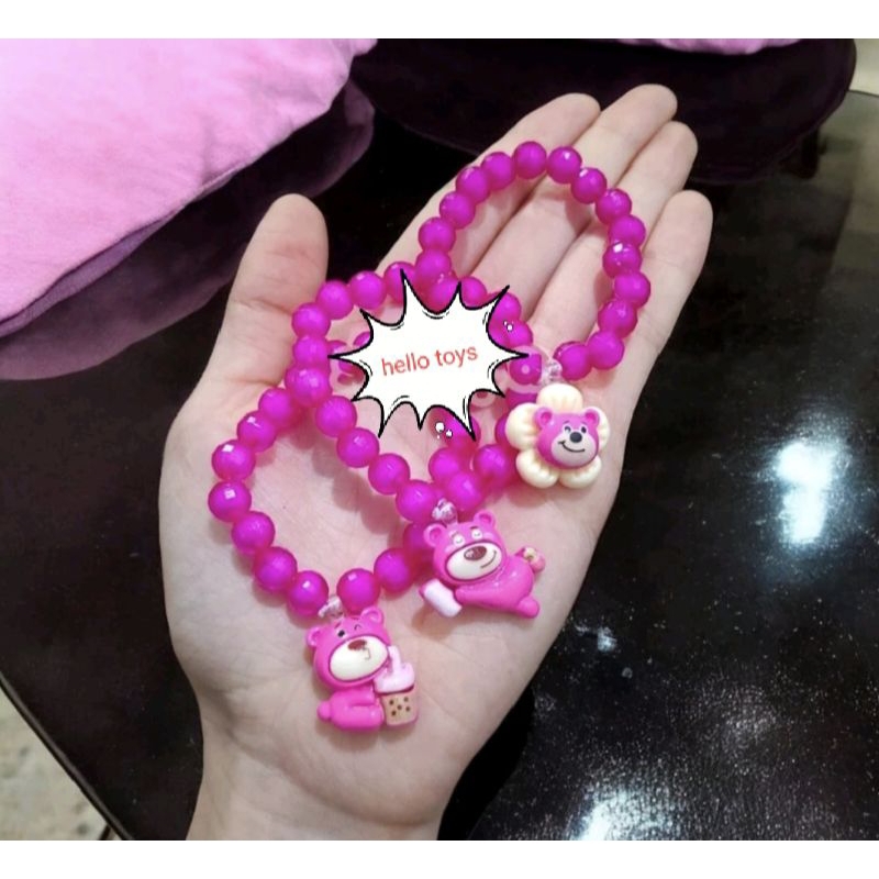 Gelang Mutiara Panda Warna Pink