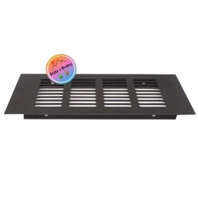 Lubang Hawa Aluminium HITAM 8 x 50 cm / Saringan Udara / Angin Angin Lemari