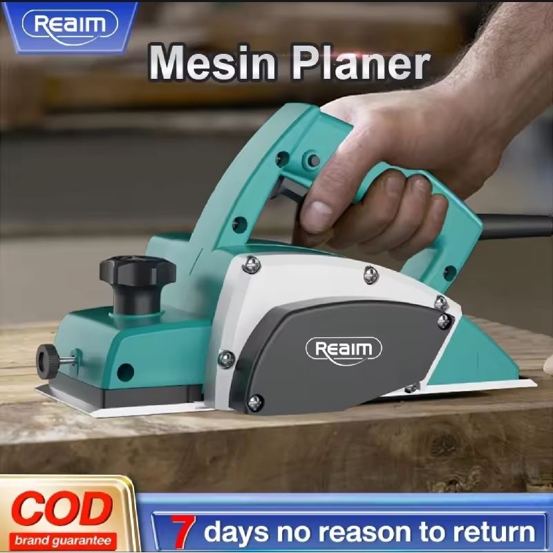 Reaim Planer Mesin Serut Kayu Elektrik untuk memoles dan memotong kayu 600W