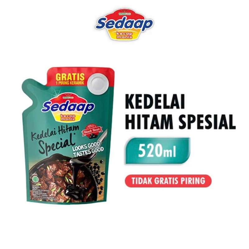 

Sedap Kecap Manis Kedelai Hitam 520ml Tanpa Piring