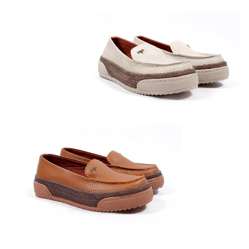 sepatu wanita kasual ballerina loafer slop dari triset