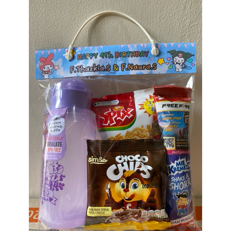 

snack ulang tahun botol/botol souvenir/souvenir ulang tahun anak/kado ulang tahun anak/snack ulang tahun kuromi/kuromi/tema kuromi