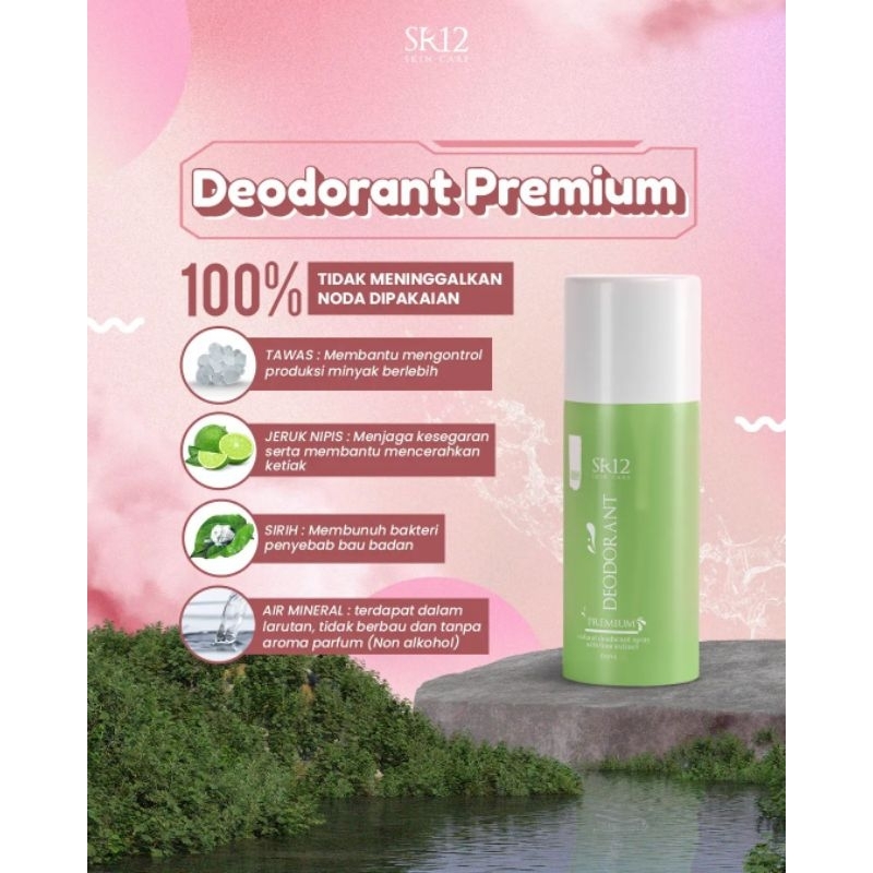Deodorant Spray Premium SR12 - Penghilang Bau Badan, Bau Helm, Bau Baju, Bau Topi, Bau Apek, Obat Ba