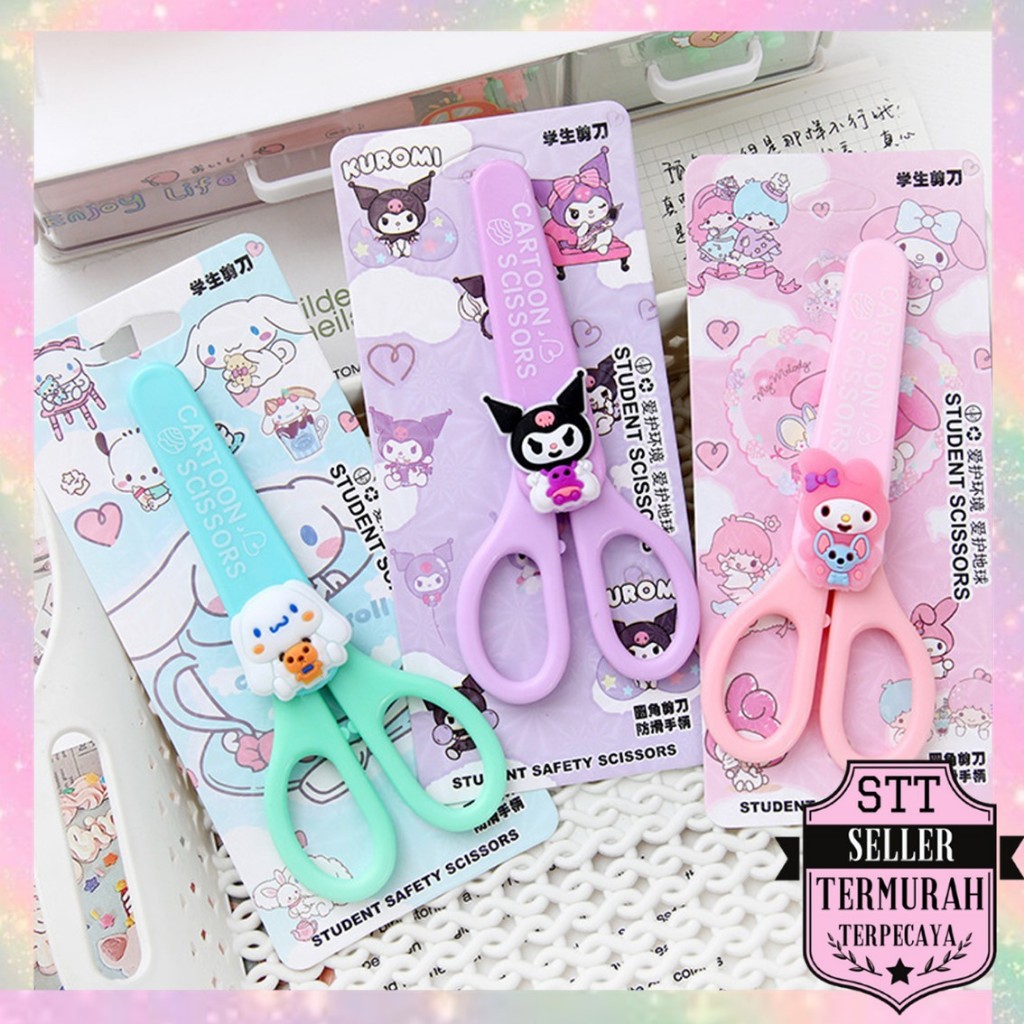 

STT Gunting Motif Karakter Lucu Alat Tulis Anak Sekolah Kartun Diy Kertas Tangan Kantor ATK Scissors Mini