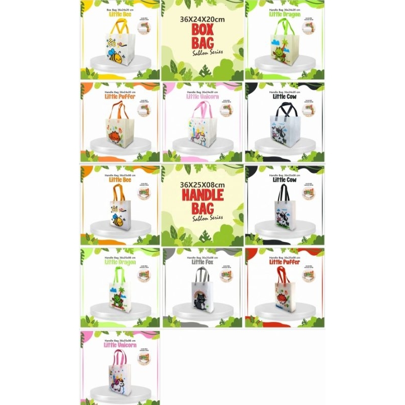 

Tas Spunbond Animal l Tas Acara Ulang Tahun, Hajatan, dll l Goodie bags Ulang Tahun 36x24x20 Dan 36x25x08 Free Kartu Ucapan Thank You