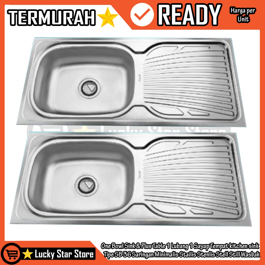 Wastafell Dapur Kitchen Royal Sink Stainless Anti Karat Tipe Sb 36 Bak Cuci Piring One Bowl Sink Plu