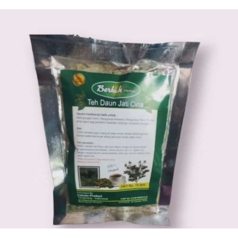 

Teh Daun Jati Cina Berkah 40 gram Herbal Alami Tampa Efek samping