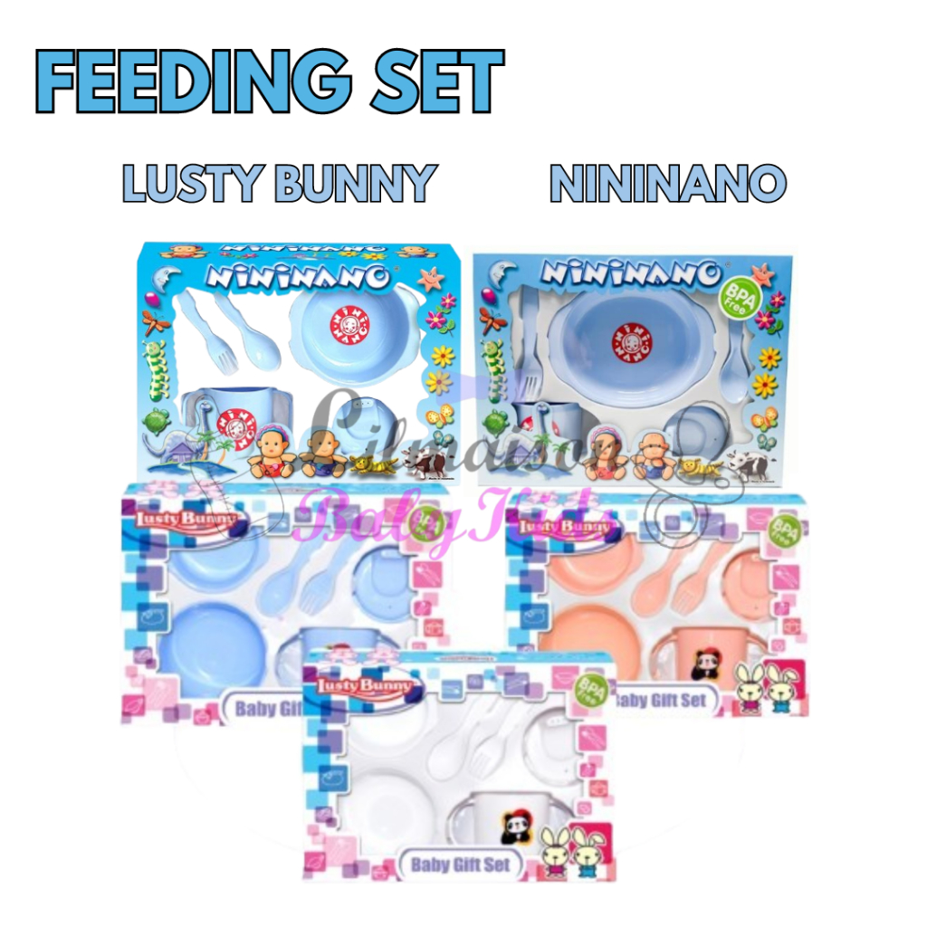 LUSTYBUNNY | NININANO Feeding Set LB-1419 | NN8001 | NN8003 | NN8101 | NN8102 | isi 6 isi 5
