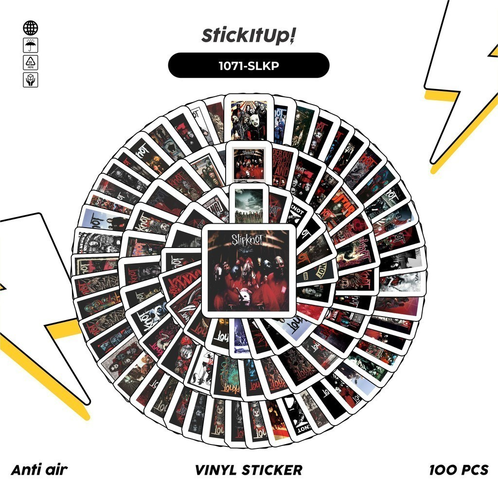 

COD✨ 100 Pcs Stiker Slipknot Lucu Anti Air Untuk Dekorasi Notebook Sepeda Skateboard Handphone DIY