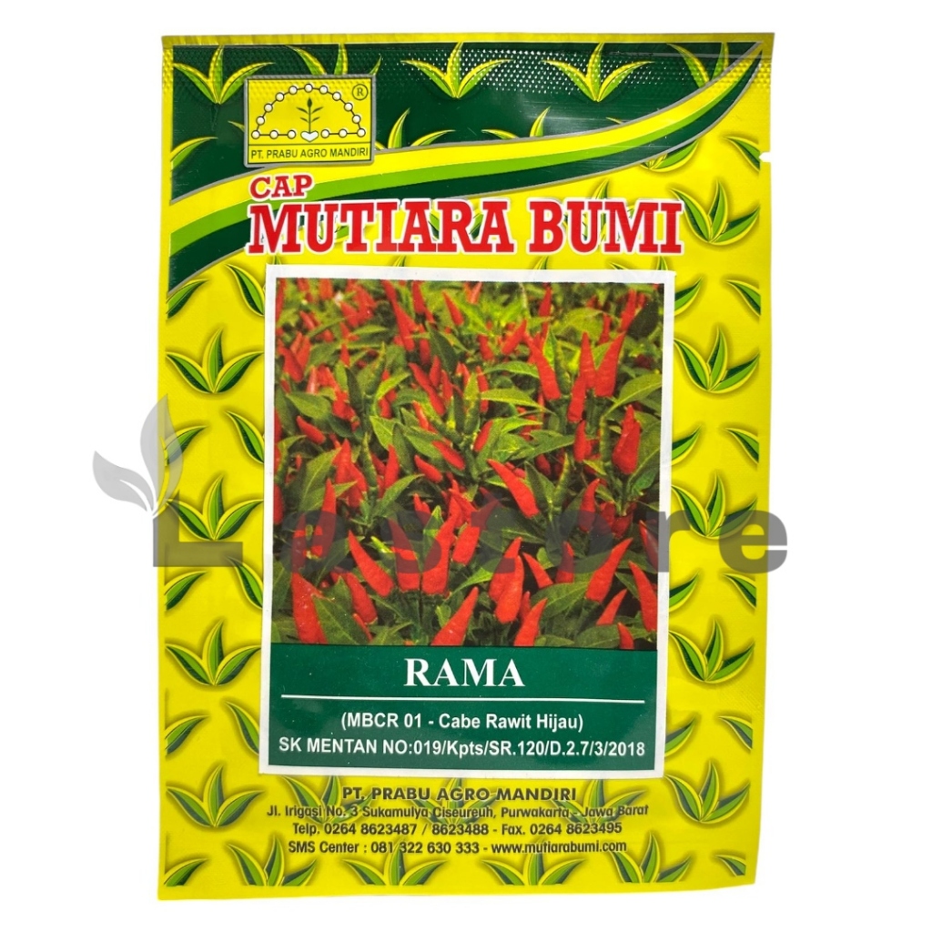 Benih Cabe Rawit Hijau RAMA Isi 10 gram Cap Mutiara Bumi