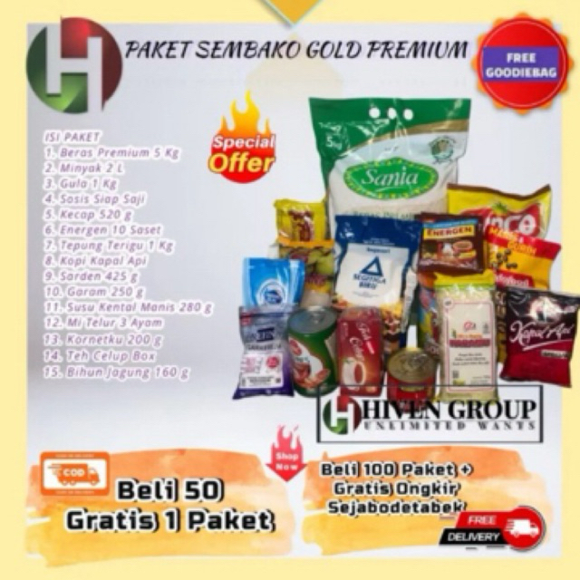 

PAKET SEMBAKO GOLD PREMIUM