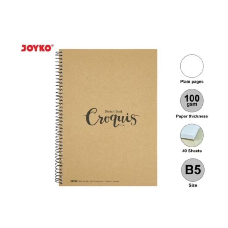 

Sketchbook Buku Sketsa Spiral Samping Ukuran B5 Cover Coklat