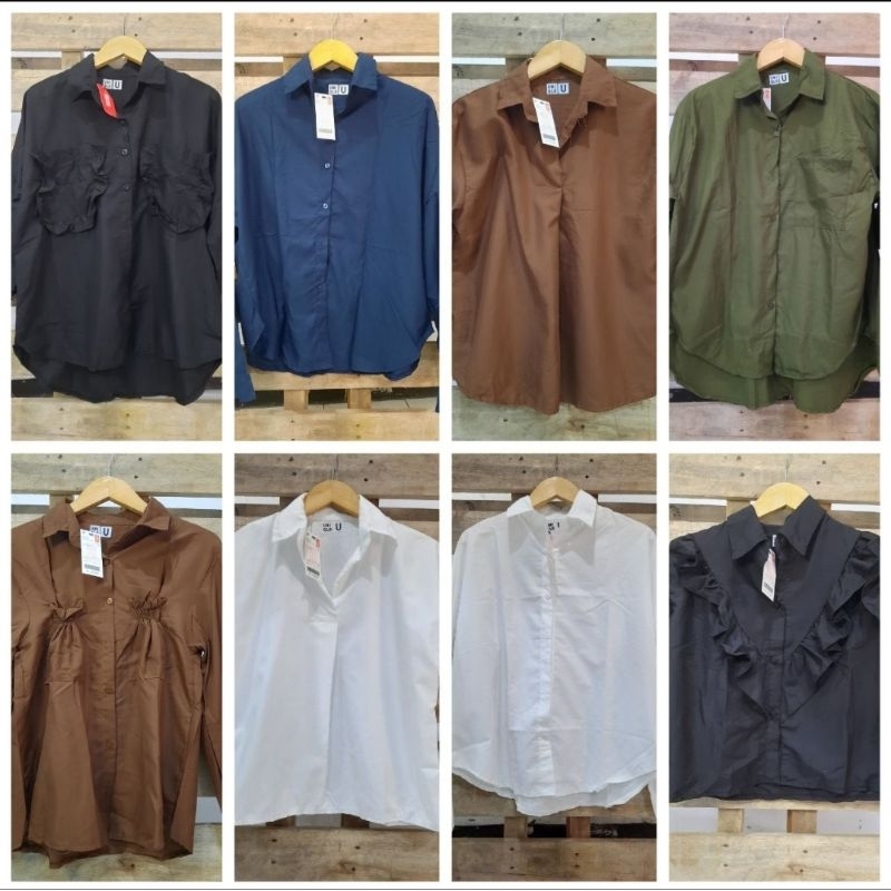 MURAH  PAKET BAJU UNIQLO POLOS - 4pc MIX