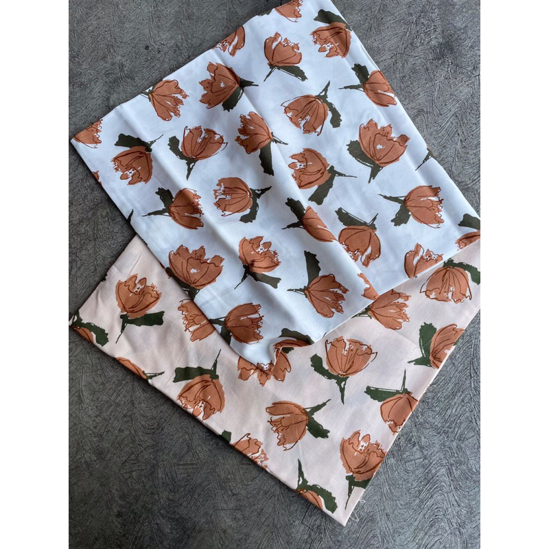 Kain Katun Rayon Viscose Premium | Katun Rayon Motif Bunga Kecil-Kecil