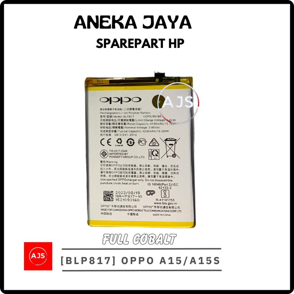 BATRE OPPO A15 / A15S / BLP817