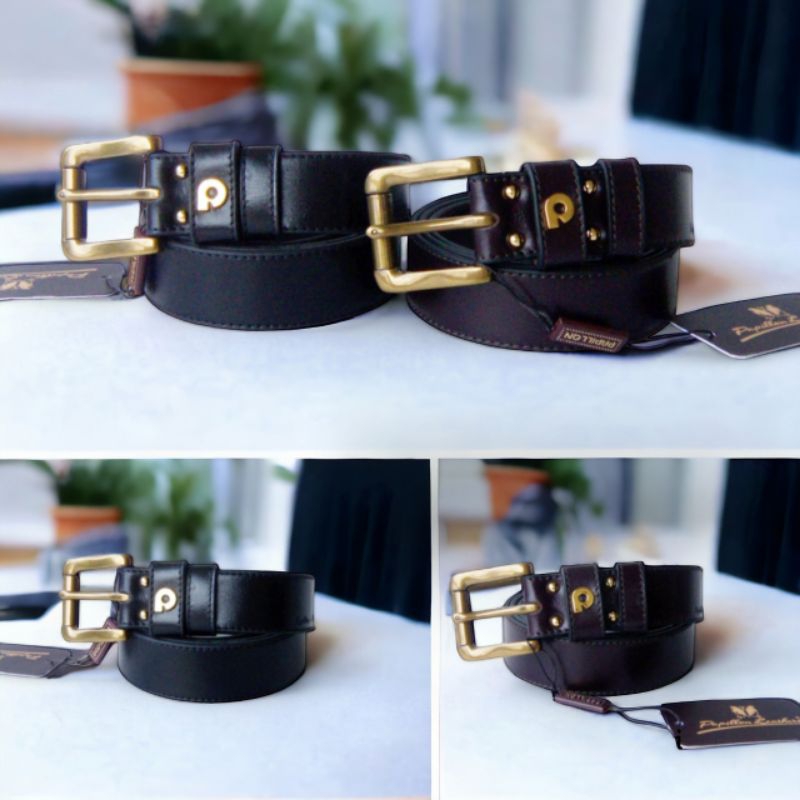 Sabuk Kulit Papillon Hitam IP226