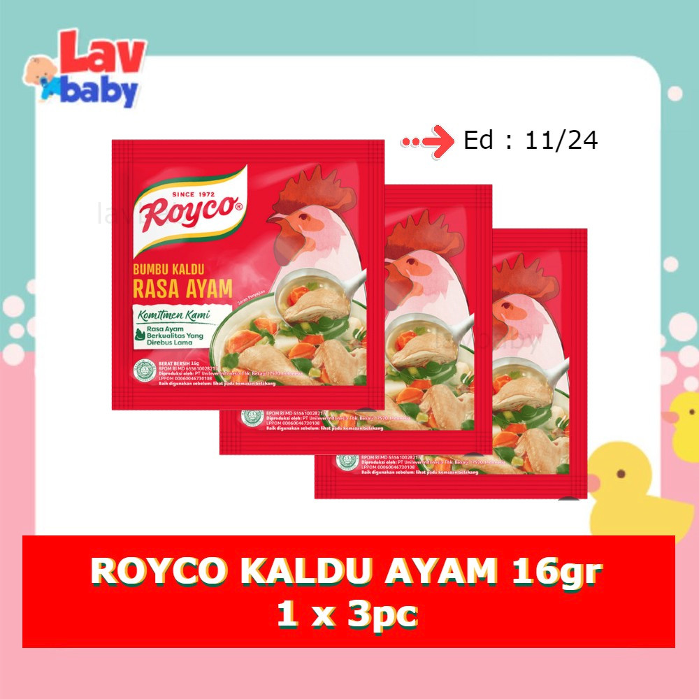 

Royco bumbu kaldu ayam sachet penyedap rasa 16gr 16g 16 g 16 gram