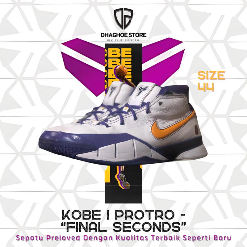 NIKE KOBE 1 PROTRO - “FINAL SECOND” SIZE 44