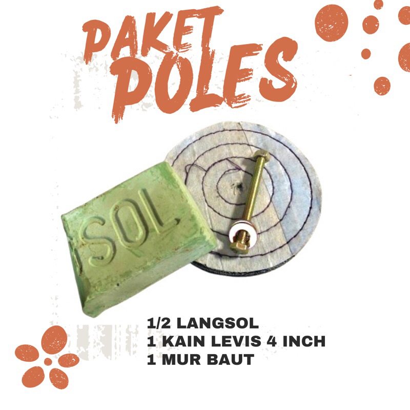 batu hijau langsol kain levis poles, poles mesin