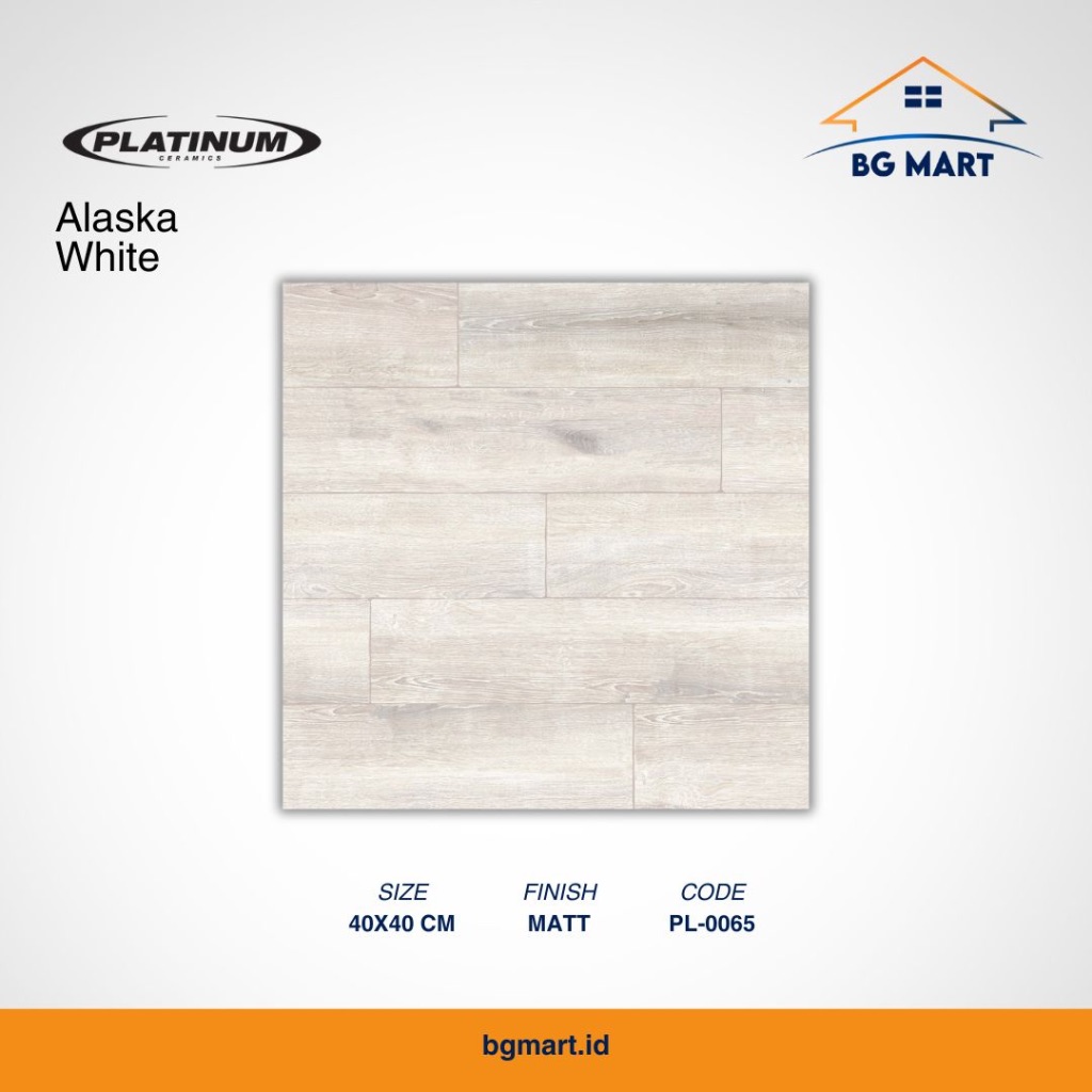 PLATINUM Keramik Lantai 40x40 Alaska White KW C