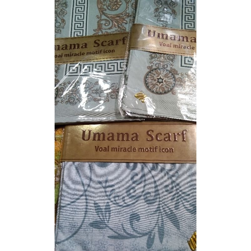 UMAMA Voal Miracle Motif Laser Cut Premium/ Jilbab Umama/ Hijab Segi Empat Motif/ Umama Scarf Motif