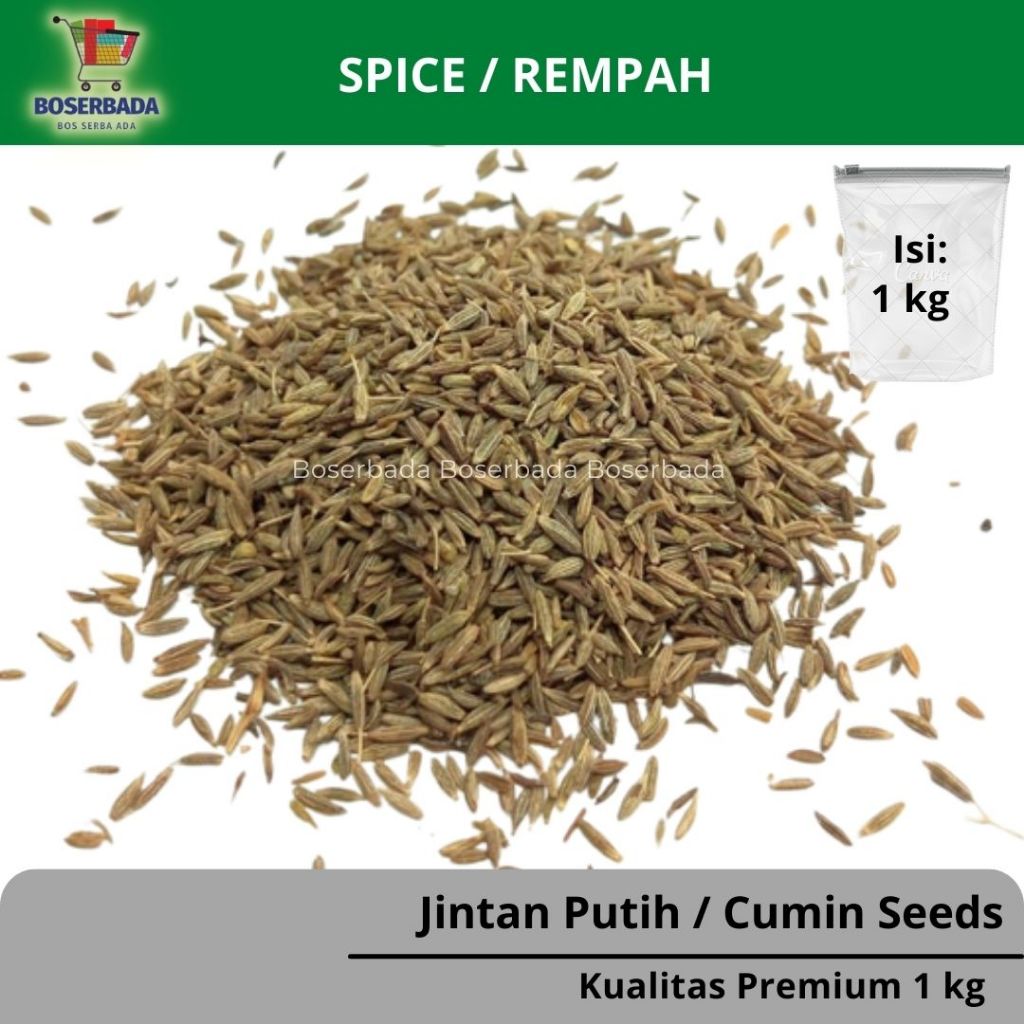 

1Kg Cumin Seed / Jintan Putih / Biji Jinten India / Jeera