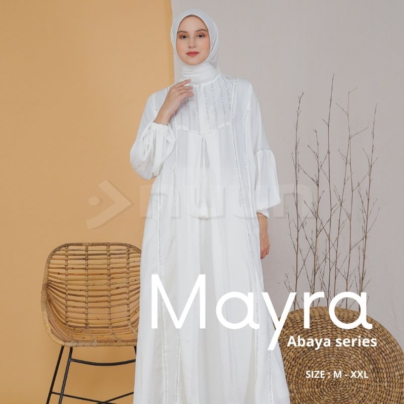 Mayra Abaya Putih - Abaya arab gamis putih baju umroh haji abaya Turkey