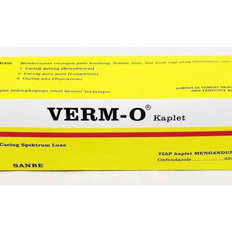Obat Cacing Kambing Verm O Kaplet harga Per Tablet