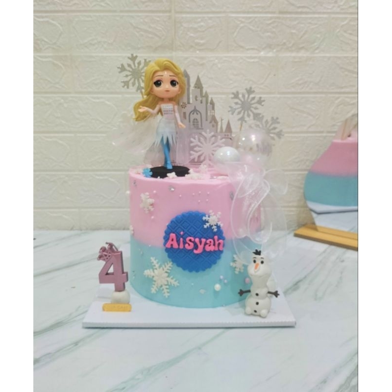 

BIRTHDAY CAKE CUSTOM TEMA FROZEN PRINCESS ELSA, KUE ULANGTAHUN FROZEN