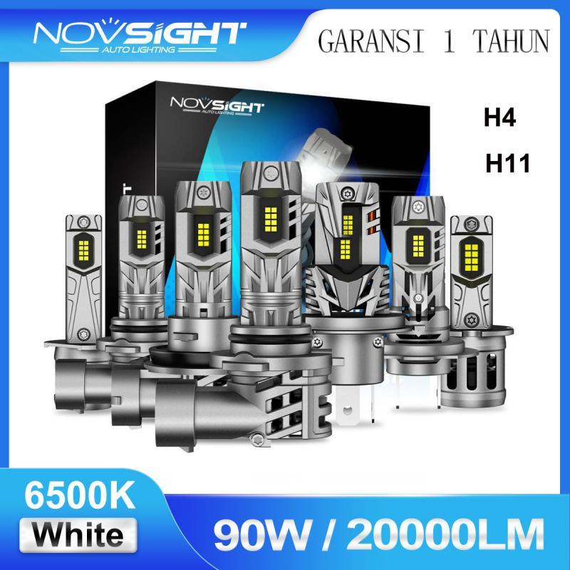 Novsight N63 Lampu Depan Mobil LED  90W 20000LM H4 H11 6500K Bohlam Lampu Depan Mobil