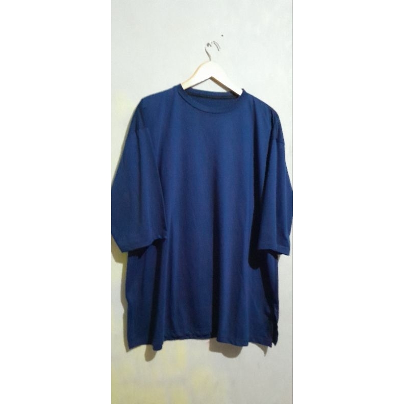Atasan kaos wanita biru navy kaos oversize jumbo