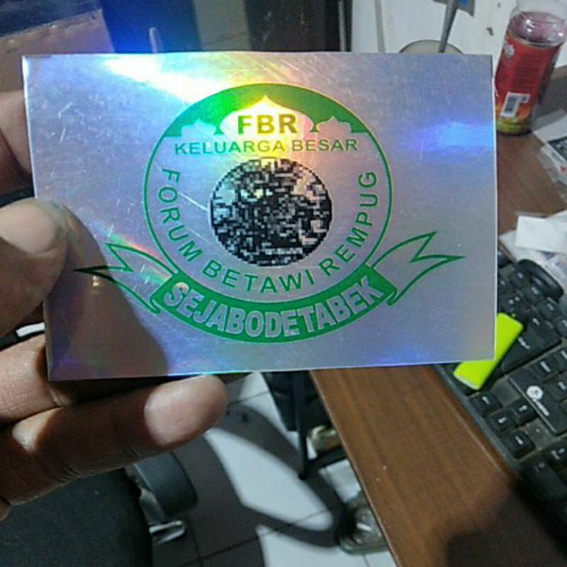 

stiker hologram pelang fbr rempug isi 3pcs