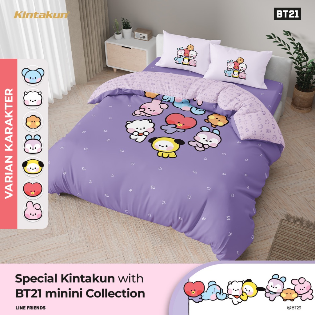 Kintakun Bedcover Set 160x200 Queen Sweet Friends  Karakter Lucu – Multivarian