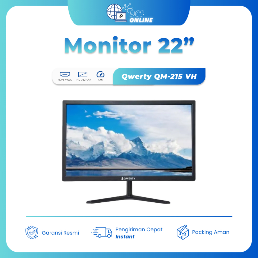 LED MONITOR QWERTY 22 inch LCD 21.5 INCH 3ms DISPLAY IPS 75Hz