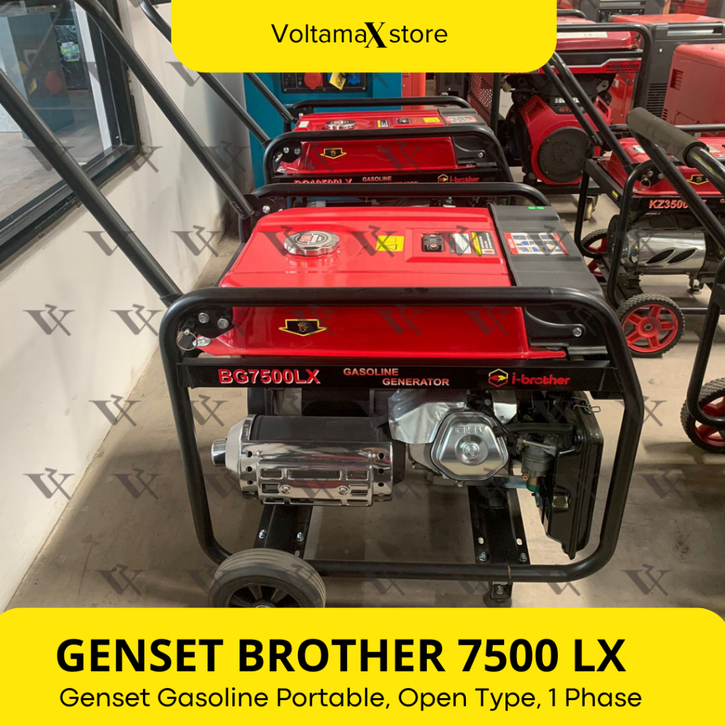 Genset Bensin Portabel BROTHER 5000 Watt Genset Open Type BG7500LX