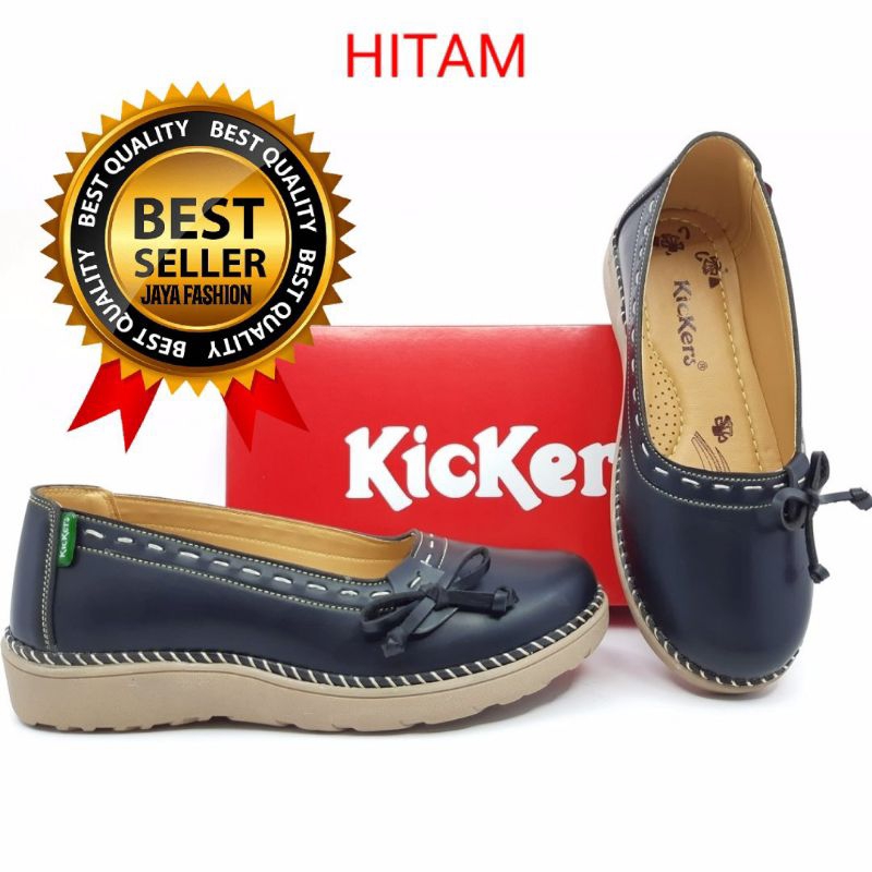 Sepatu Kickers Wanita Hitam Motif 508