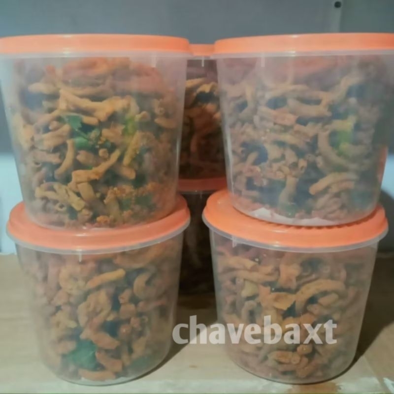 

keripik usus ayam premium pedas balado 500gr/usus krispi free toples 500gr