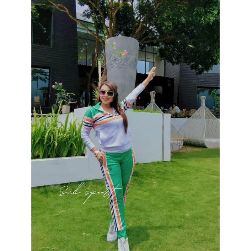 BAJU SENAM, STELAN AEROBIC SXB SPORTVERTE BLANHCE