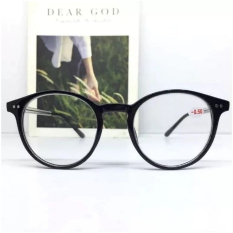 Kacamata Minus Frame Oval,Gagang Lentur Elastis Untuk Pria dan Wanita TC252