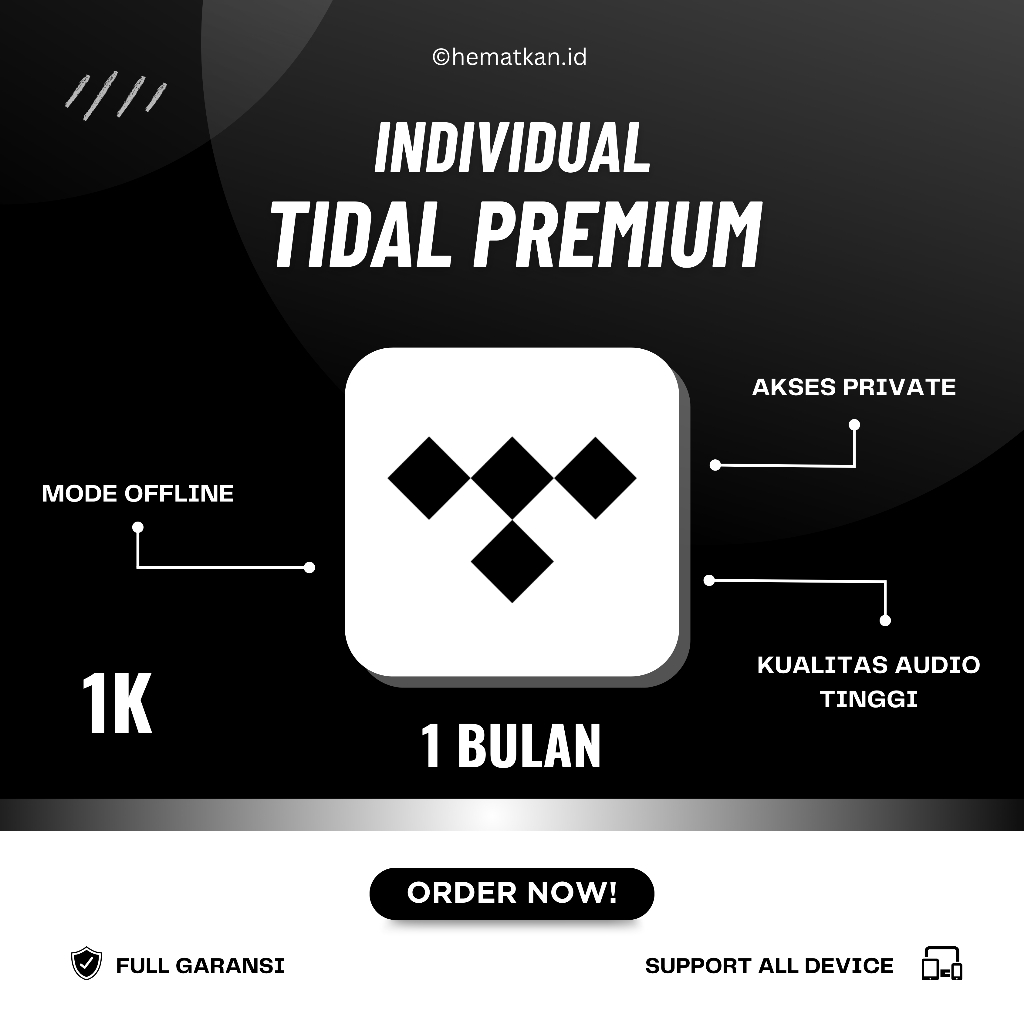 TIDAL HIFI 1 BULAN PREMIUM