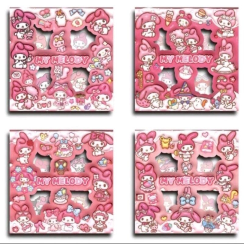 

sticker karakter santrio & melody isi 100 pcs per 1box